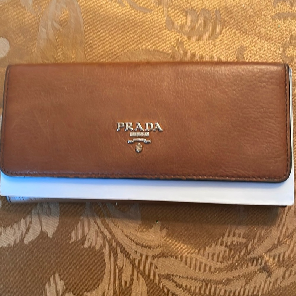 Vintage Prada Leather Long Wallet 7.25x4